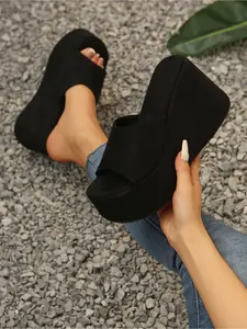 Leopard Print Obsessed? Platform Wedge Slides Instant Leg Lengthening, Comfort Meets Wild Glam, Perfect for Beach, Street Style & Instagram Shots!