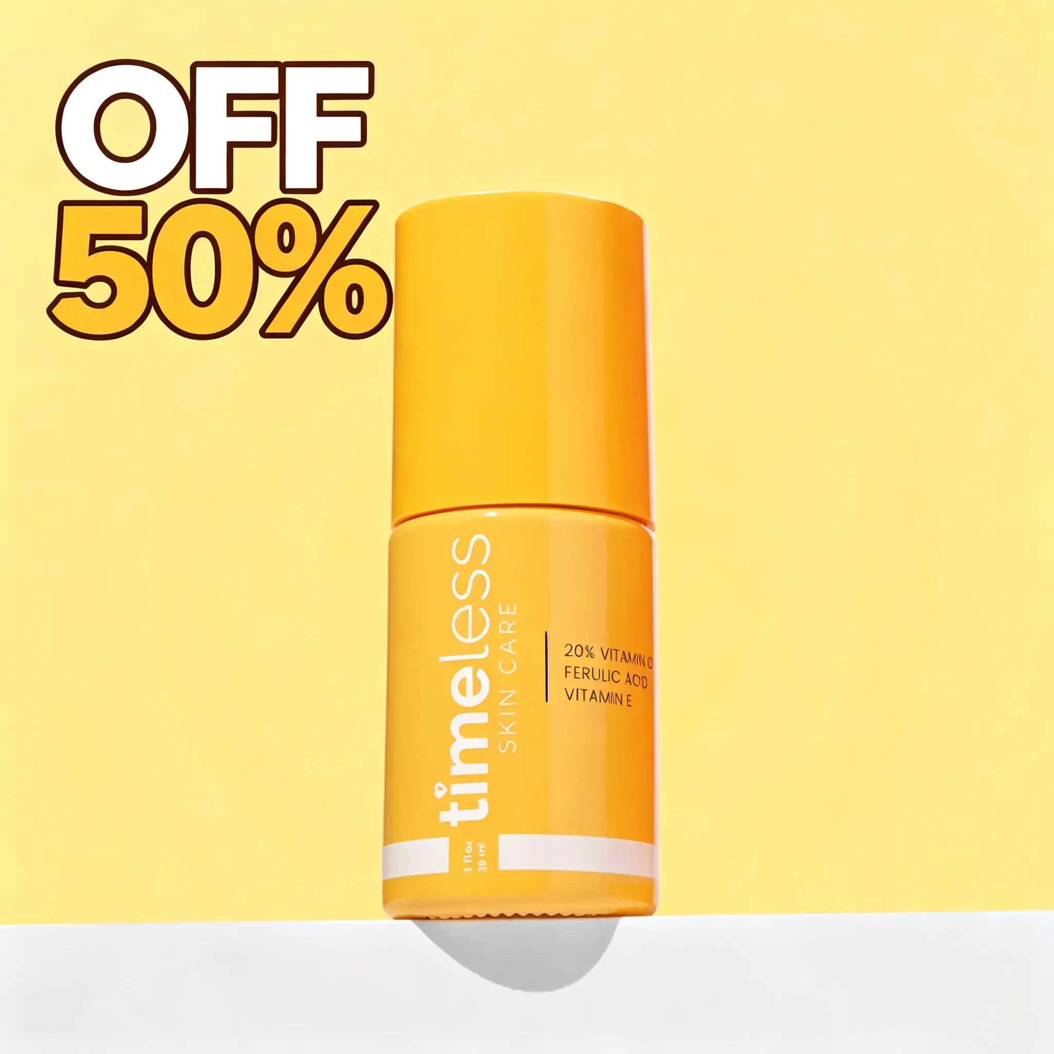 Timeless 20% High Potency Vitamin C Serum - Brightening Skin Routine Serums & Essences, Hydrating Antioxidant for Glowing, Youthful, Plump Skin, Dark Spots Treatment (30ml), Even Skin Texture, Glow Routine