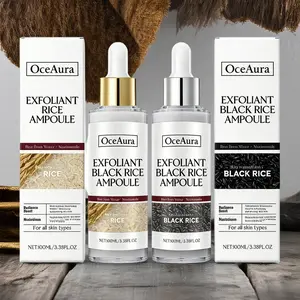 Rice & Black Rice Dual Power Moisturizing Exfoliating Lotion - Gentle Hydration, Brightening & Deep Cleansing Formula, 100ml Lightweight Serum for All Skin Types - Leaves Skin Silky Smooth, Radiant & Free of Dullness Salicylic Skin Repair