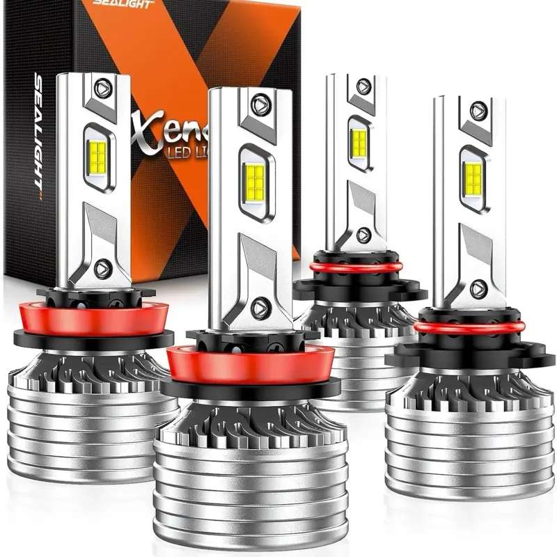 SEALIGHT X5 9005-HB3. H8/H9/H11/H16 LED Headlight Pack 4 Cold White Light