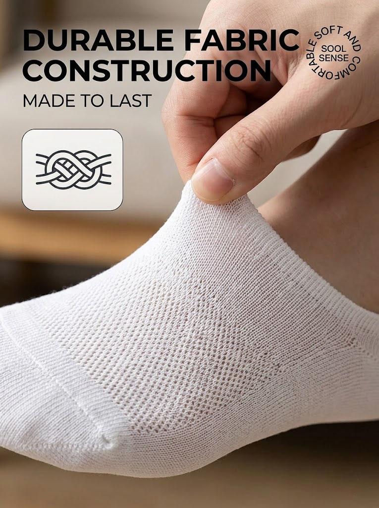 Women's 5-Pair Minimalist No-Show Mesh Boat Liner Socks, Silicone Stay-On Grip That Holds, Thin Breathable Flat Comfortable Fit, Machine Washable Solid Color Set for Family, Casual Occasions & Gifting