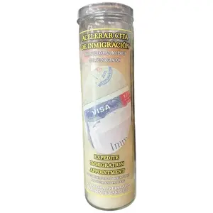 Candle Perfume - Veladora Preprada - Acelerar Cita De Inmigracion Decor Ornaments Home Fragrance Scented White