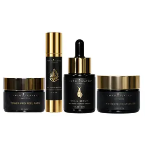 Intoxicated Cosmetics Winter Skin Power Bundle Featuring Power Pro Peel Pads Sea Venom Retinal Snail Serum and Antidote Moisturizer for Advanced Exfoliation Anti-Aging and Hydration