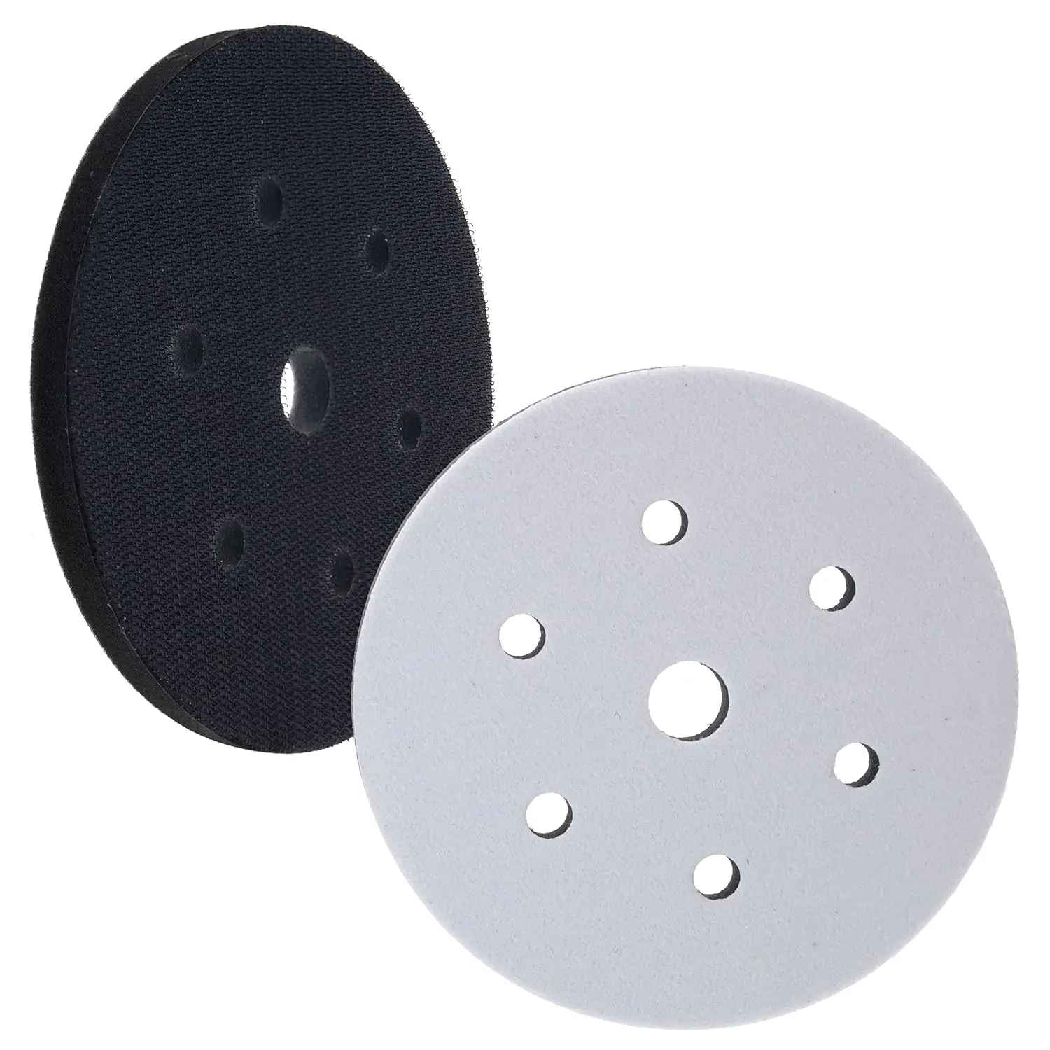 6" x 7/16" 10mm Thick Soft Density Interface Pad for DA Polishers & Sanders, 6 + 1 Hole  Dustless, Hook & Loop  Cushion, Use Between Vacuum Sanding Discs, Polisher Polishing Pads
