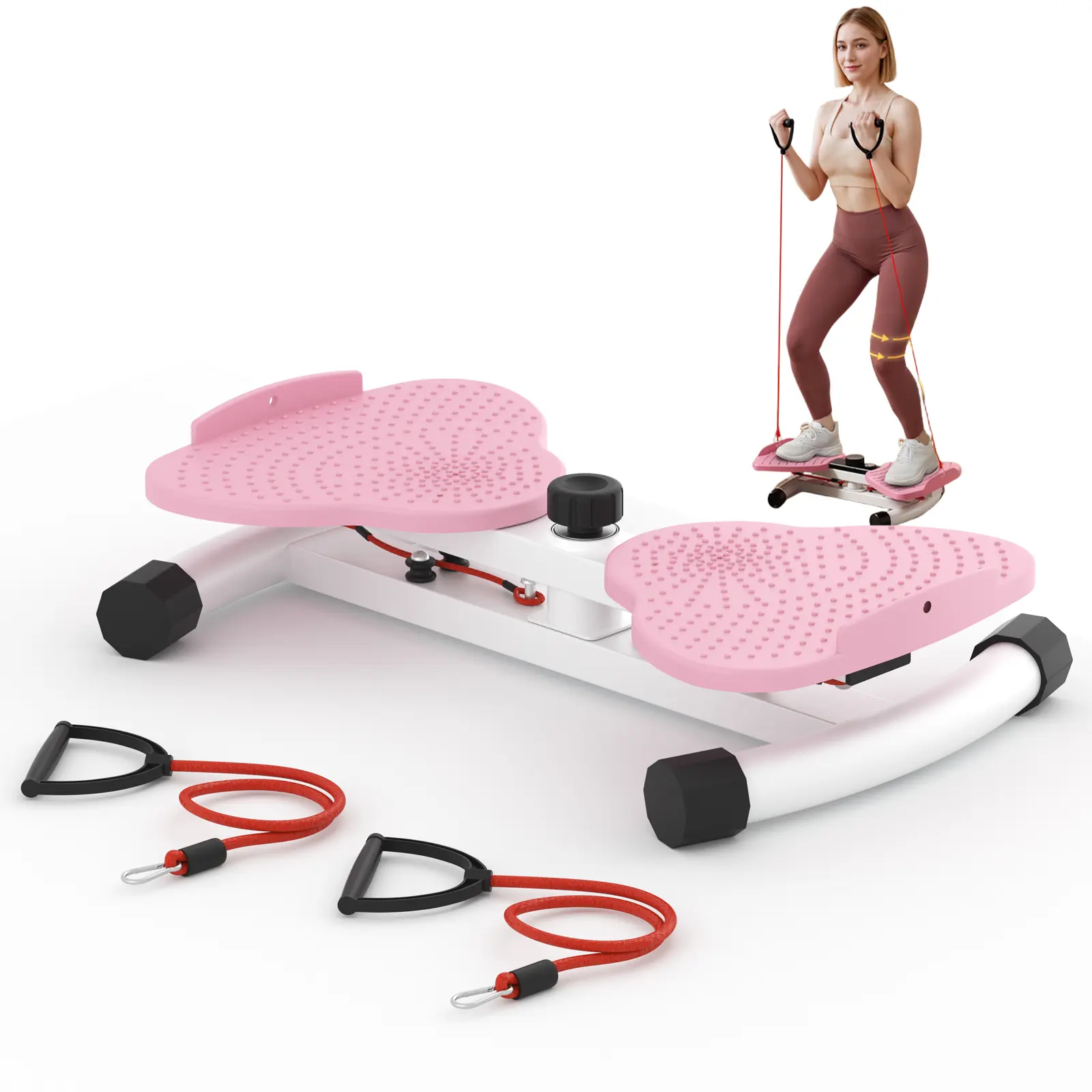 Abs Waist Twister - Anti-Slip Pads Twisting Board, Core Ab Trainer, Silent Abdominal Roller for Core Exercise to Achieve Toned Physique, Waist Twisting Board, Stomach Workout Equipment, Body Shaping, Silent Operation, Home Gym Trainer, Anti-Slip Design