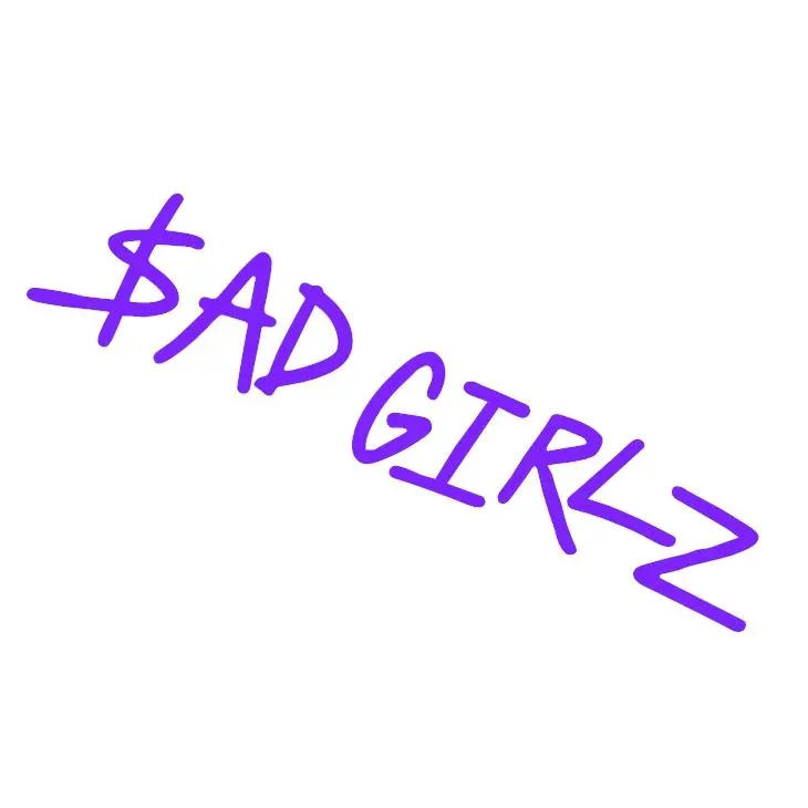 Sad Girlz Vinyl Decal Sticker UV & Waterproof Bumper Window Laptop Automotive Water Bottle Gift accessories – PURPLE 5.5"