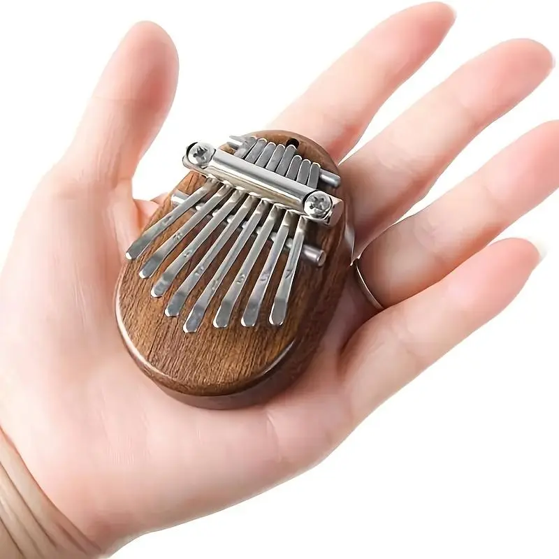 8-Key Mini Kalimba Thumb Piano, Percussion, Kalimba Instrument - Wooden & Metal Finger Piano with Adjustable Lever, Ideal Gift for Music Lovers - Perfect for Birthdays, Christmas, Valentine's - Great Friendship Keepsake, Piano Accessories