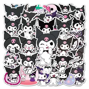 Sanrio Kuromi Stickers 50pcs - Perfect for Journals Scrapbooks & More - Ideal for Kuromi Fans - Compact & Convenient Design - Kuromi Theme Stickers