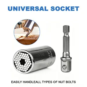 [Summervibes]Universal Socket Wrench 7-19mm - One Tool Fits All Nuts & Bolts! Power Drill Adapter for Car Repair, Home DIY, Fast & Easy!