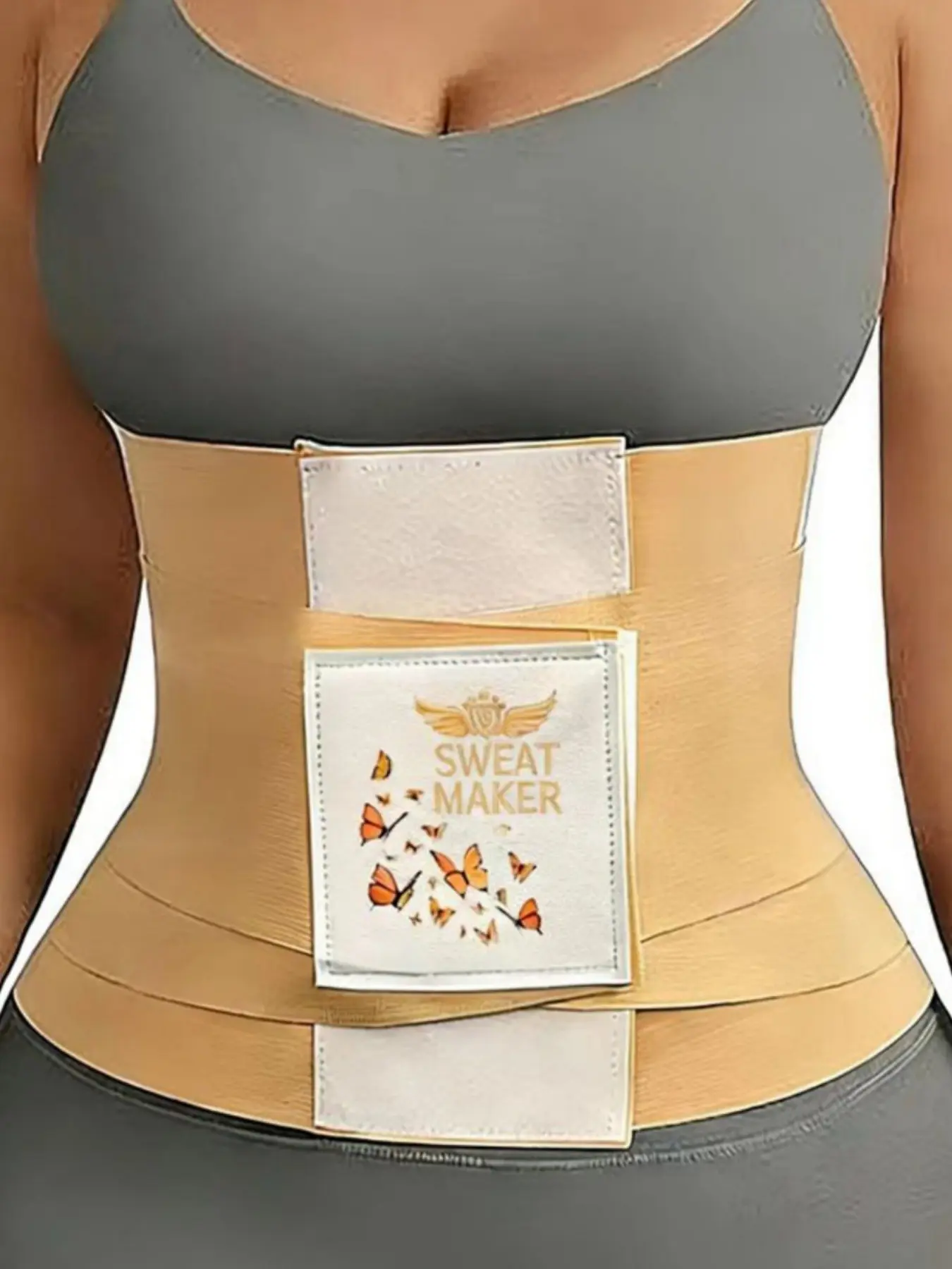 1 Count Women's Butterfly Print Shapewear Belts, Body Shaper Girdle, Fajas, Dual Compression Fabrics Waist Trainer, Adjustable Hook and Loop Girdle, High Stretch Tummy Control Waist Cincher, Suitable For Sports, Casual Outings
