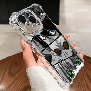 Popular Movie Death Note Phone Case Suitable for iPhone 17, 16e, 16, 15, 14, 13, 12, 11, Mini, Pro Max Air X XR XSMAX 8, 7 Plus - Anti-Drop Transparent Soft Back Cover, Rectangle Phone Case, Lens, Shockproof Cover, Anime Theme, Cartoon Design