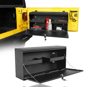 Hooke Road Tailgate Table Storage Lock Box for 1997-2006 Jeep Wrangler TJ Car Trunk Organizer