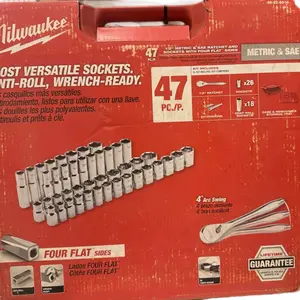 Milwaukee Tools Sockets Anti Roll - Power Tool Set for Home Improvement and DIY Projects (48 Pieces)