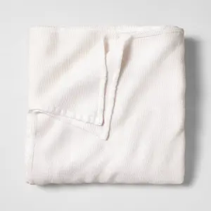 King Micro Waffle Bed Blanket White - Casaluna