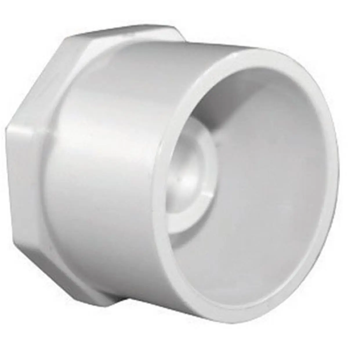 Charlotte Pipe and Foundry Schedule 40 PVC Elbow Reducer Bushing, 4 in. x 2 in. Fitting, Model 4006946, White, Boat Houseware Supplies, Pipe Reducer Bushing, Pipe Fitting