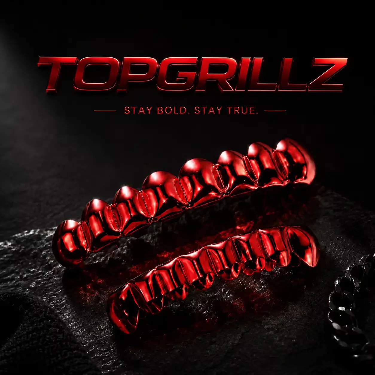 TOP Grillz Teeth - Unisex Hip-Hop Rapper Costume Accessory
