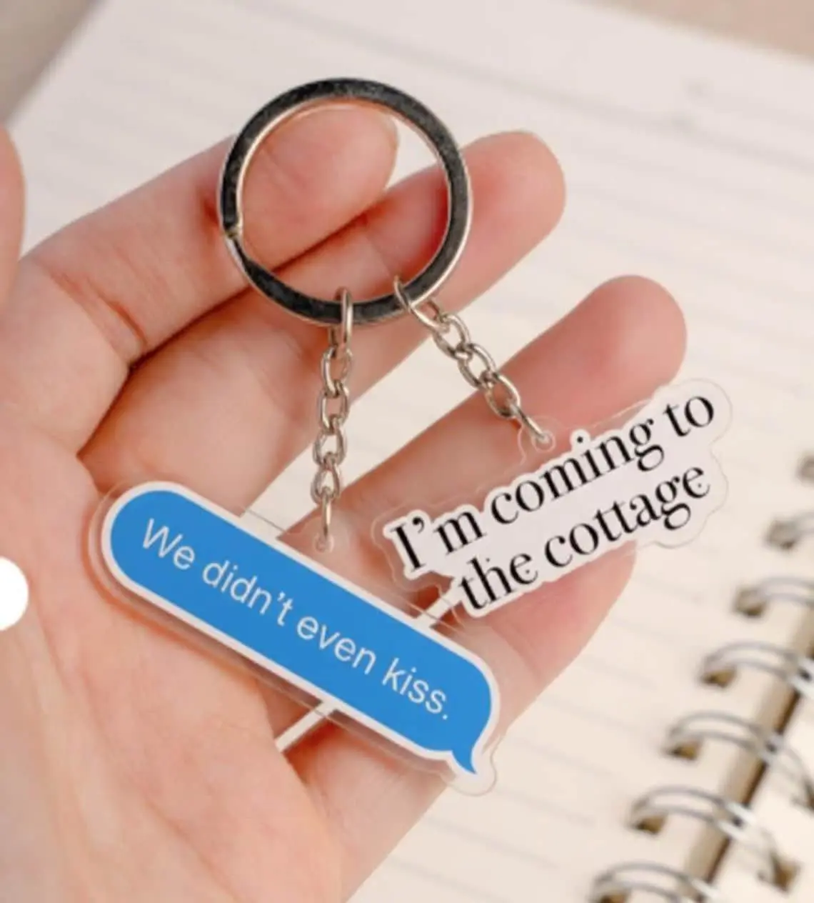 We didn't Even Kiss Keychains, I'm Coming To The Cottage 2 charms Keychains, Heated Rivalry  Hollanov Inspired Charms, Team Rozano Keychai