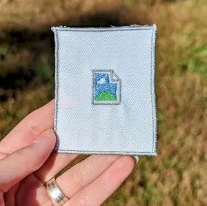 Missing Image Patch [Iron on] - missing jpg patch - Y2K core - funny patch - meme