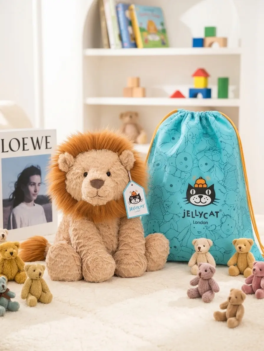 Official Jellycat Fuddlewuddle Lion Plush Toy | Ready to Ship from USA | Free Jellycat Gift Bag Included