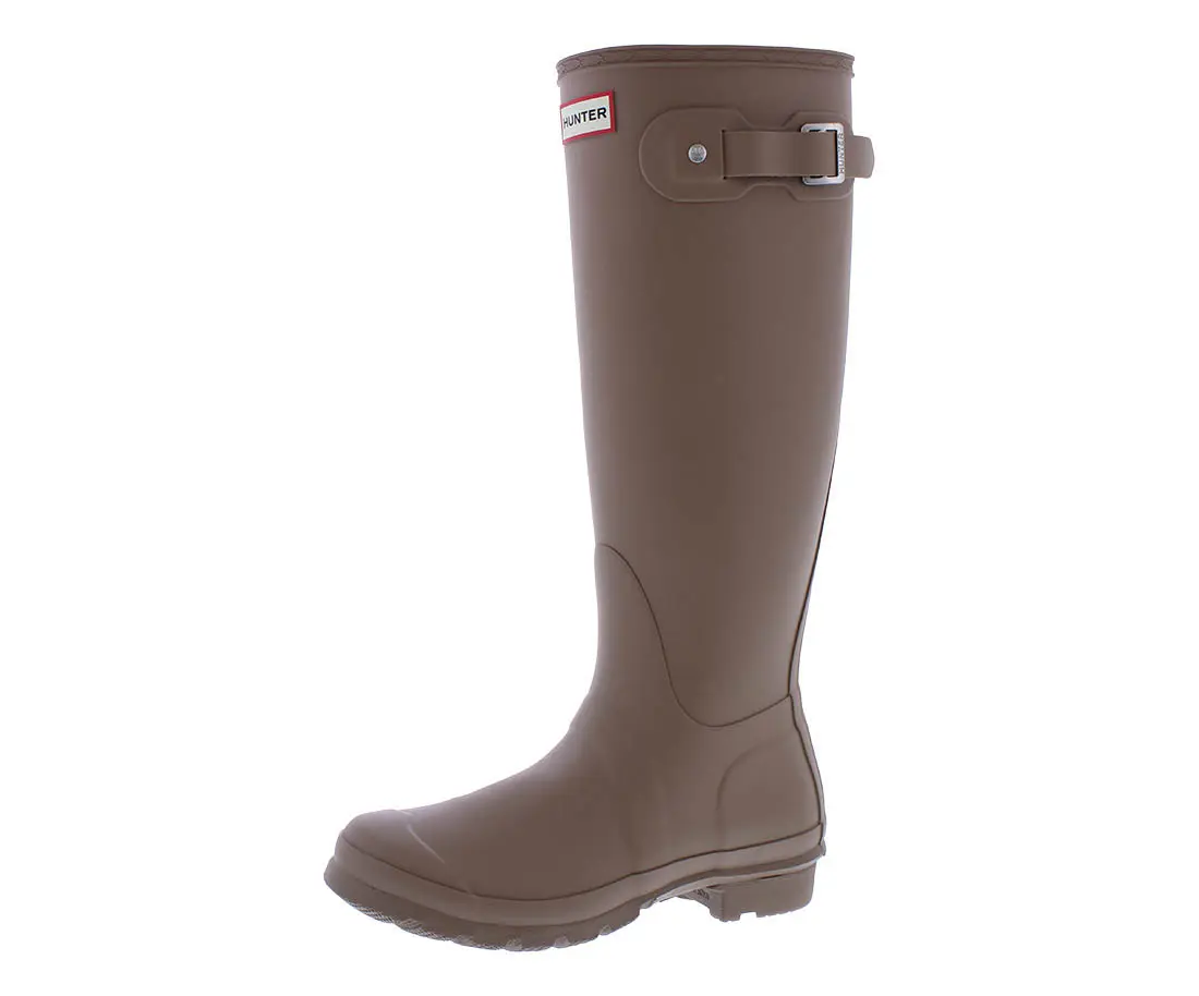 HUNTER Women's Original Tall Wellington Boot - Solid Black Waterproof Rubber Boot for Rainy Days, Outdoor Festivals, Footwear Fashion