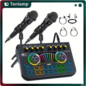 Professional X3 Mixer and Sound Card for Laptops, Mobile Devices, Podcast Streaming, Internet Influencers