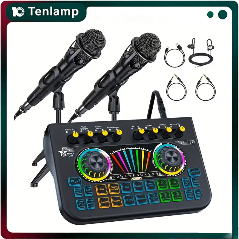 Professional X3 Mixer and Sound Card for Laptops, Mobile Devices, Podcast Streaming, Internet Influencers