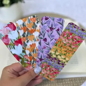 Tulip Bookmark | Flower Bookmark | Summer Bookmark | Cardstock Bookmarks | Laminated | Gift for Book Lover | Handmade Bookmark | Gift for Her | Tassel Bookmark | Sunset Bookmark | Sunrise Bookmark | Flower Bookmark cute bookmarks