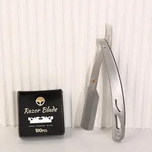 Men's Razor with Replacement Blade, 2 Counts/set Portable Manual Razor, Comfortable Grip Razor for Eyebrow, Hair, Beard Trimming, Ideal Summer Gift