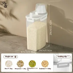 Funky Unique Airtight Rice Dispenser Large Capacity Moisture Proof Insect Resistant Cereal Storage Container Flip Top Lid Home Essentials Love Kitchen Organization