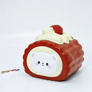 MHM SQUISHY Cuddly Snow Bear Monster Cake Roll (Chocolate) Slow-Pressing Stress Relief Toy