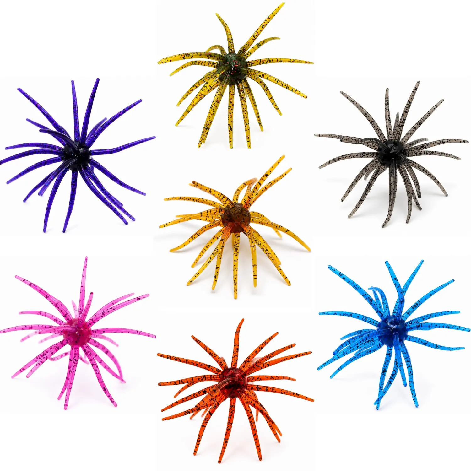 Sea Urchin Shape Soft Plastic Fishing Lures - TPE Material with TPE Elasticity & Excellent Elasticity, Floats Naturally Finesse Bait for Largemouth Bass, Light Saltwater Fishing