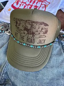 Turquoise Rondelle Hat Chain
