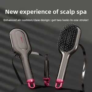 Air Cushion Comb for Scalp Massage, Women's Long Hair Anti-Frizz Curling Tool, Home Use Ribbed Fluffy Airbag Comb