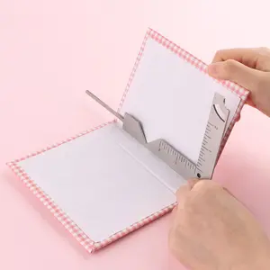 Five-In-One Book Cover Guide, Stainless Steel Metal Binding Tool, Ideal for Engraving, Marking, Albums, Notebooks, Scrapbooks, Ruler, Book Binder