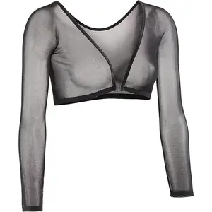 Women’s 3/4 Length Slip-On Mesh Sleeves – Sheer Reversible Arm Cover Up, Cooling Shrug Bolero for Dresses