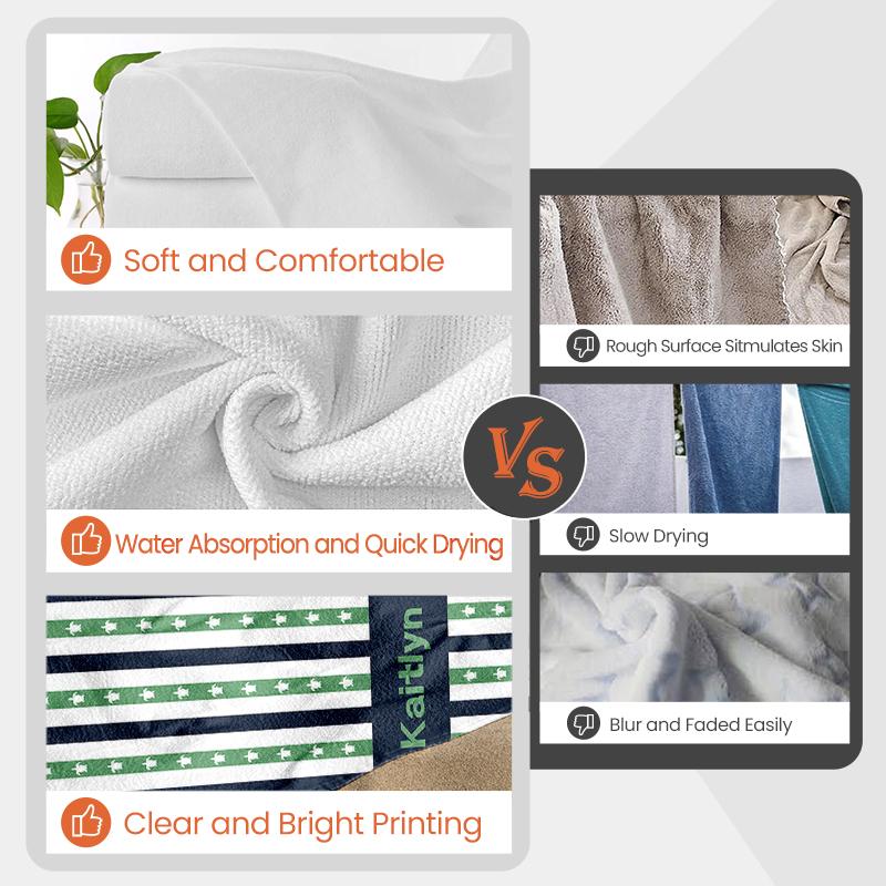 Custom Kaitlyn Themed Striped Beach Towel, Nautical/Star/Space Personalized Towel