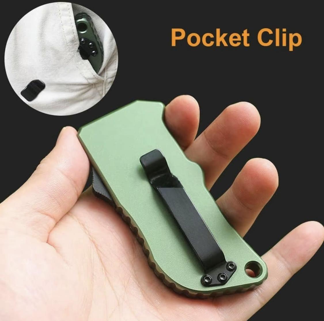 EDC Auto Box Cutters Heavy Duty Cardboard Cutter, Replaceable Blade Pocket Knife With Clip, With 5pcs Spare Blades, utility knife,