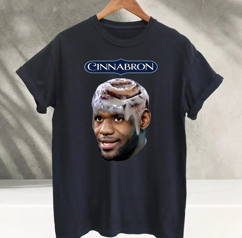 Youth & Adult Cinnabron Vintage Tshirt, Meme Shirt, Funny Basketball Tee, Graphic Shirt, Basketball Gift Lebron merch