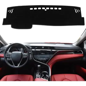 for Toyota Camry Accessories 2024 2023 2022 2021 2020 2019 2018 Dash Cover Dashboard Cover Mat Custom Fit Center Console Cover Sunshield Protector Pad(Black Trim)