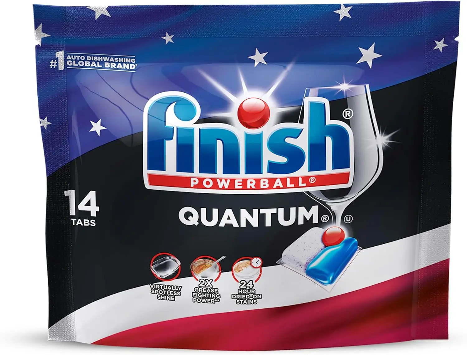 Finish Quantum Dishwasher Pods, Fresh Scent Dishwasher Detergent, 14 Count Finish Quantum Dishwasher Pods, Fresh Scent Dishwasher Detergent, 14 Count