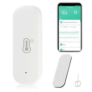 WiFi Hygrometer Thermometer Sensor, Indoor Temperature Humidity Sensor, with Remote Monitor and Compatible with Alexa(1 Pack)