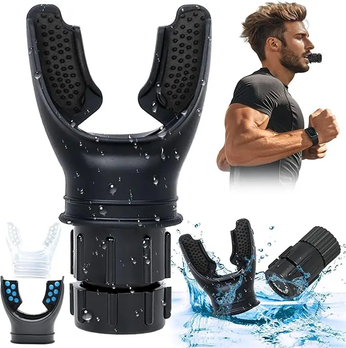 Portable Running Breathing Trainer Device, 1 Count Lung Breathing Trainer, Exercise Trainer with Resistance Adjustable, Easy to Clean and Use