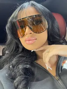 Large Metal Fashion Sunglasses, Frame, Retro High-End, Unisex, Casual Style, Uv400 Protection, Suitable for Daily Wear, Street Photography, Vacation, Beach