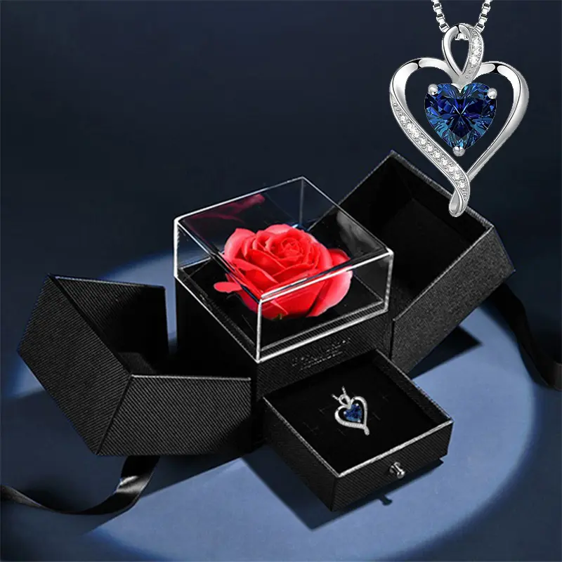Rose-Blue necklace