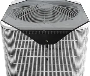 Central Air Conditioner Cover 28x28 Inch - Heavy Duty Mesh AC Cover for Outside Units, All-Season Top Screen Protector & Leaf Guard, Universal Fit with 4 Secure Bungee Cords