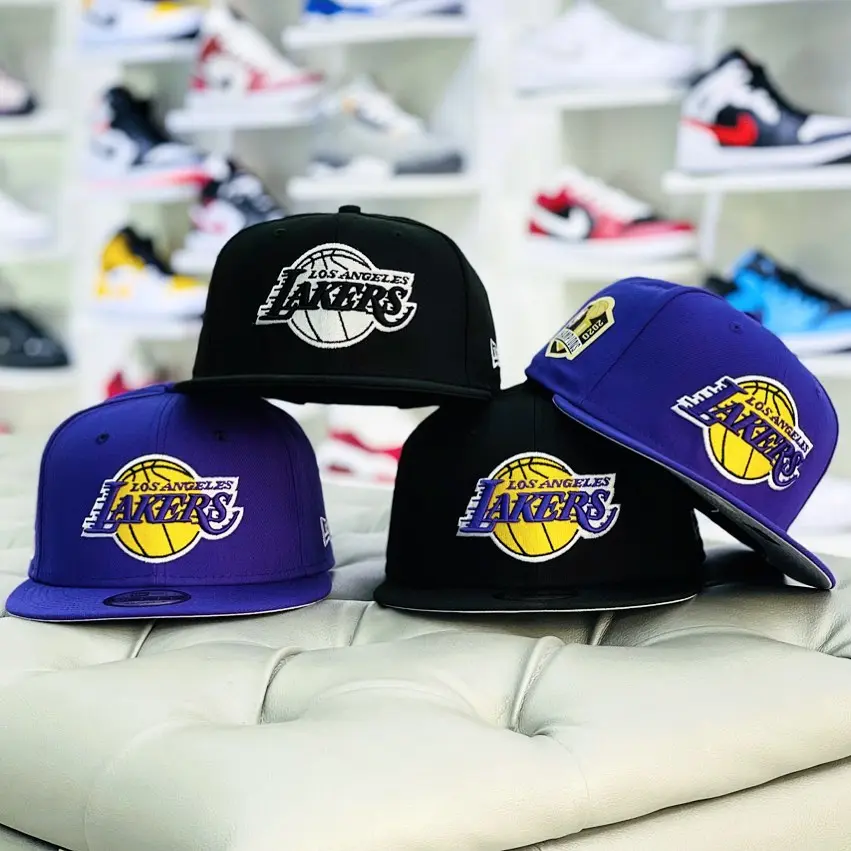 Los Angeles Lakers NBA Basketball Snapback Hat - Flat Brim, Embroidered Logo, Adjustable, Hip Hop Streetwear Sports Collectible Headwear