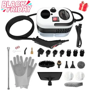 2500W Handheld Steam Cleaner, high-temperature and high-pressure steam cleaner, portable car steamer with 16 accessories, suitable for kitchen grease, car detailing, and bathroom cleaning.