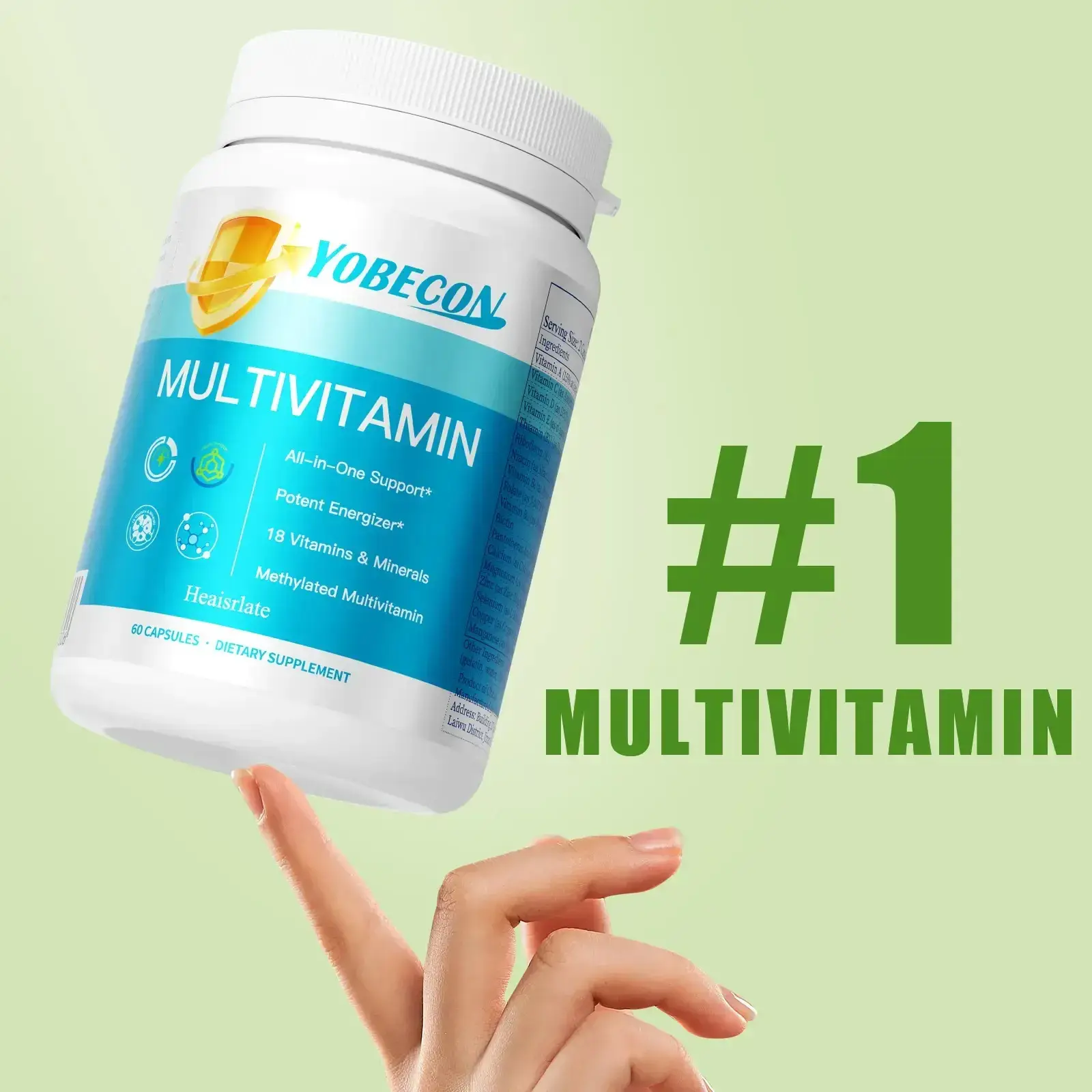 Methylated Multivitamin for Men and Women| 18 in 1 Daily Vitamins| Immune Support & Energy Boost for Adults