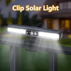 Solar Outdoor Clip Lights Set of 2, Simple Farmhouse Design with Motion Sensor & Remote Control, USB Rechargeable, Magnetic Installation, Solar Security Lights