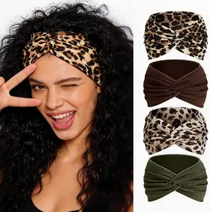 Women's Hairband Set of 4, Wide and Narrow Elastic Boho Headbands, Vintage Style for Sports, Yoga, Makeup, Spa, Fashion Accessory, Workout Headband, Chic Headbands